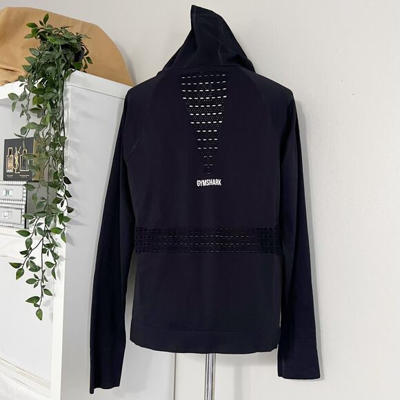 Gymshark Women's‎ Black Long Sleeve Energy Seamless Hoodie Size Medium - Picture 8 of 12
